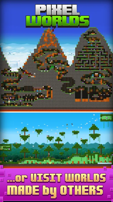 Captures d'écran de Pixel Worlds: MMO Sandbox