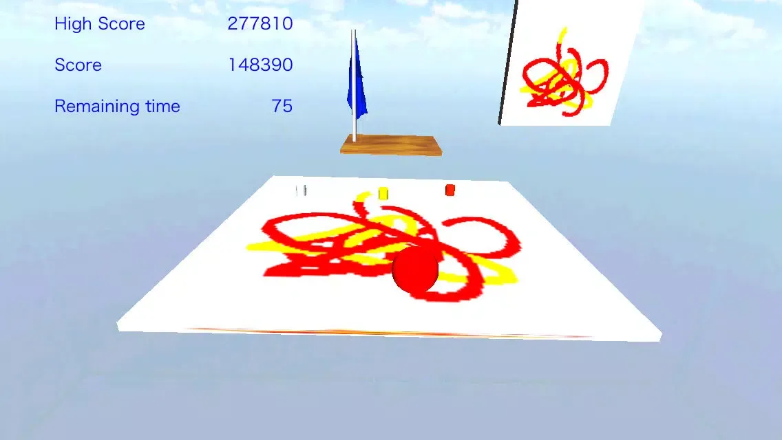 Tangkapan skrin Balance Ball 3D - Painting The Floor
