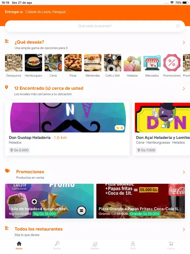 Captures d'écran de Kuku Delivery - Hacer pedidos iPad 