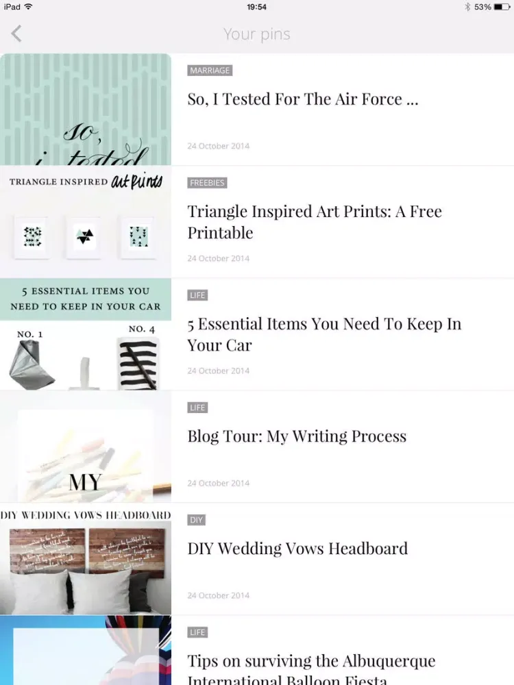 The Mint Green Mug Blog iPad  स्क्रीनशॉट