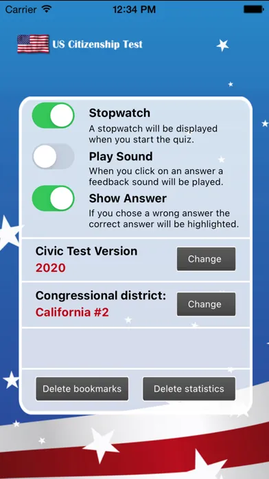 US Citizenship Test Study App应用截图