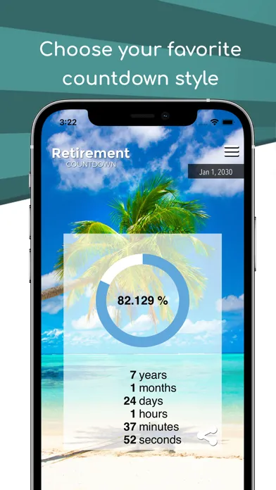 ภาพหน้าจอของ Retirement Countdown App