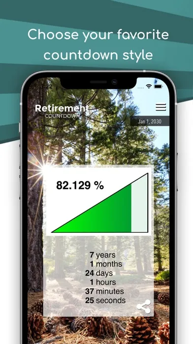 ภาพหน้าจอของ Retirement Countdown App