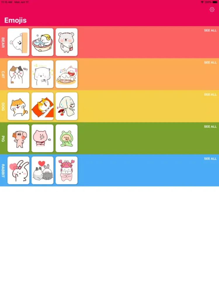 Tangkapan layar Gif Emojis Fancy Keyboard App iPad 