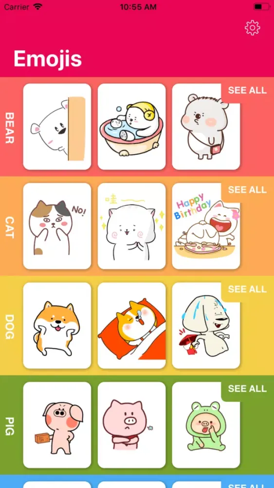 Tangkapan layar Gif Emojis Fancy Keyboard App