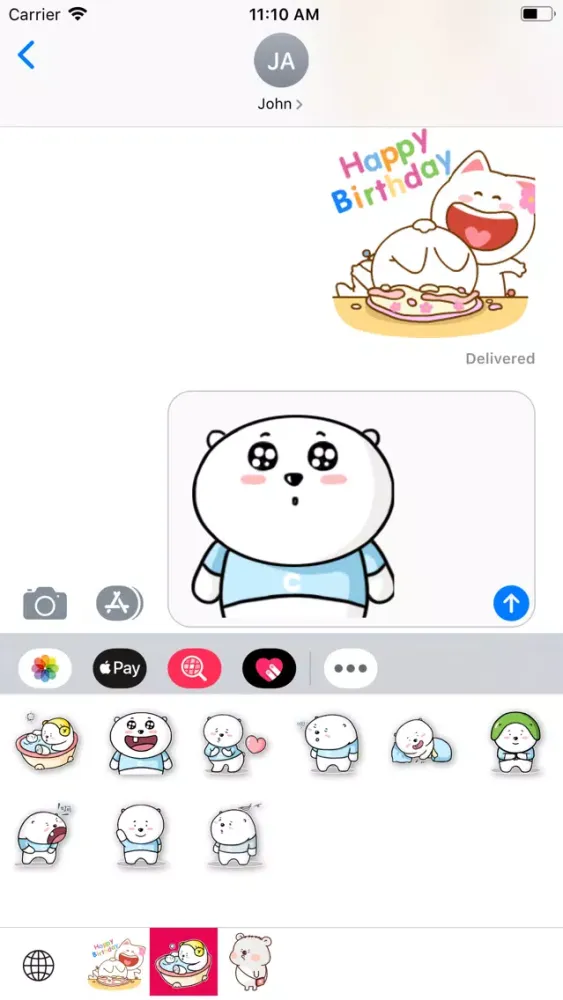 Tangkapan layar Gif Emojis Fancy Keyboard App