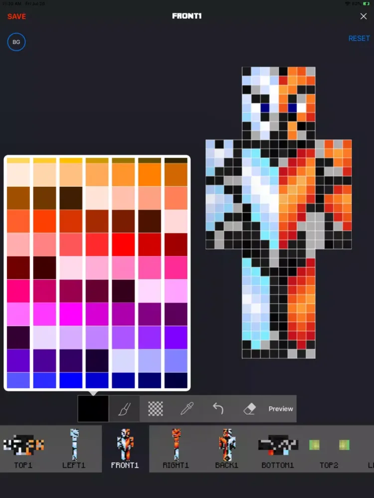 Skin Editor for Minecraft PE iPad 应用截图