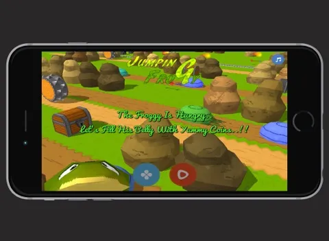 ภาพหน้าจอของ The Jumping Froggy Jump & Run Collecting Coins Game Free For iPhone, iPod Touch & iPad iPad 