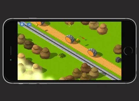 ภาพหน้าจอของ The Jumping Froggy Jump & Run Collecting Coins Game Free For iPhone, iPod Touch & iPad iPad 