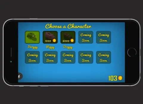 ภาพหน้าจอของ The Jumping Froggy Jump & Run Collecting Coins Game Free For iPhone, iPod Touch & iPad iPad 