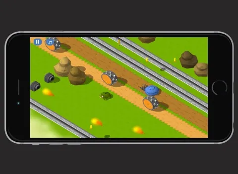 ภาพหน้าจอของ The Jumping Froggy Jump & Run Collecting Coins Game Free For iPhone, iPod Touch & iPad iPad 
