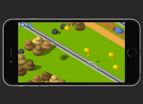 ภาพหน้าจอของ The Jumping Froggy Jump & Run Collecting Coins Game Free For iPhone, iPod Touch & iPad iPad 
