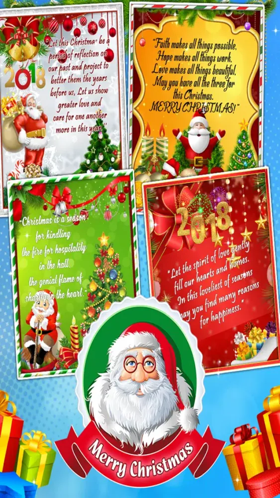 Capturas de tela do Christmas Greetings Cards 2017