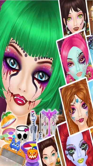 Capturas de pantalla de Halloween Makeup Me Salon for Girls - Kids Games