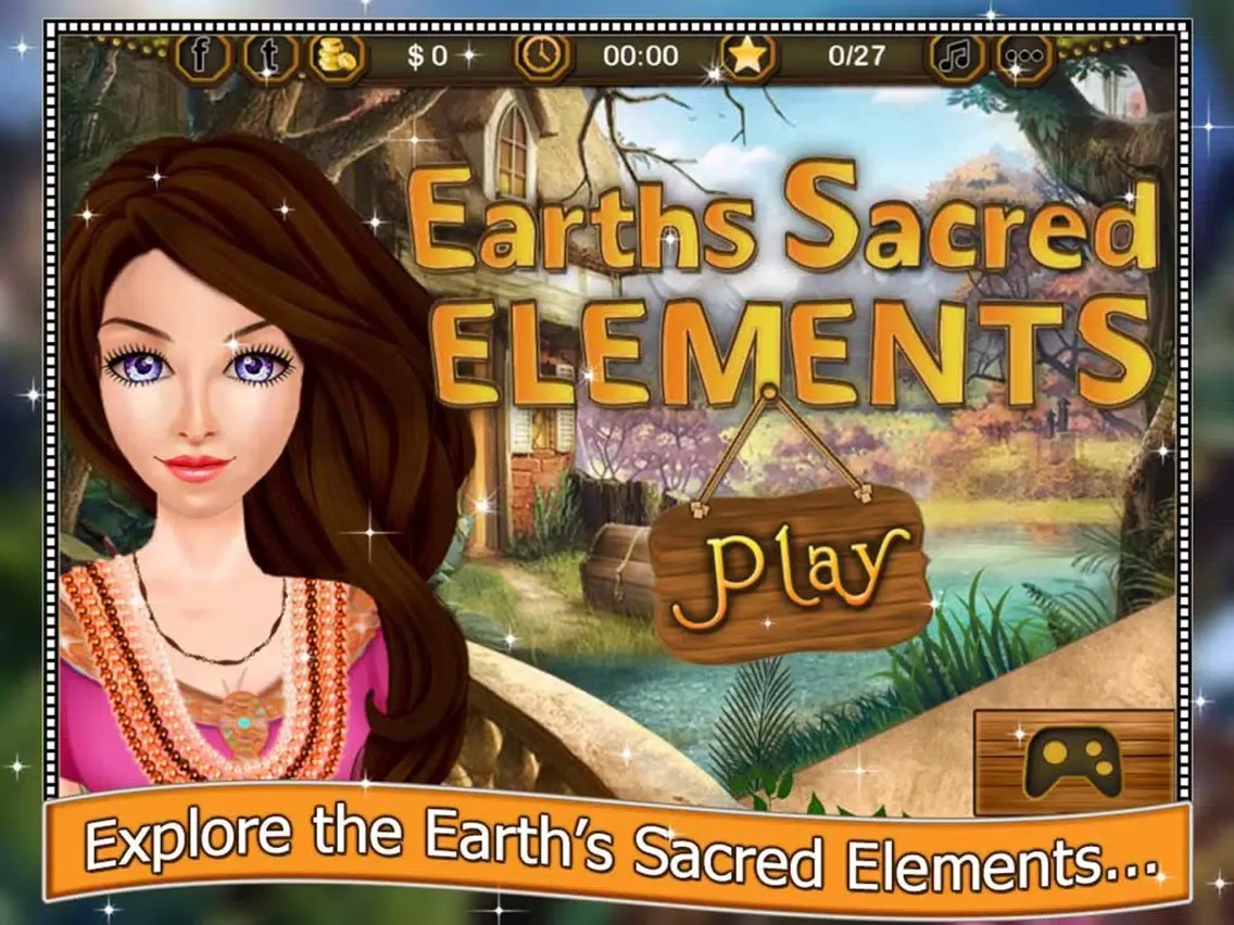 Sacred Elements on Earth Mystery - Hidden Objects iPad 应用截图