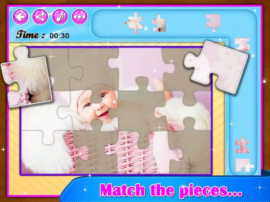 Скриншоты Super Cute Babies - Kids Jigsaw Puzzle iPad 
