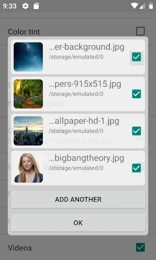 Ảnh chụp màn hình của Gallery Widget