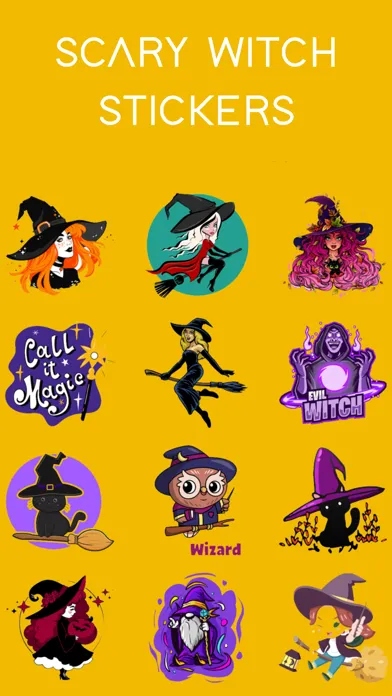 تصاویر Scary Witch Stickers