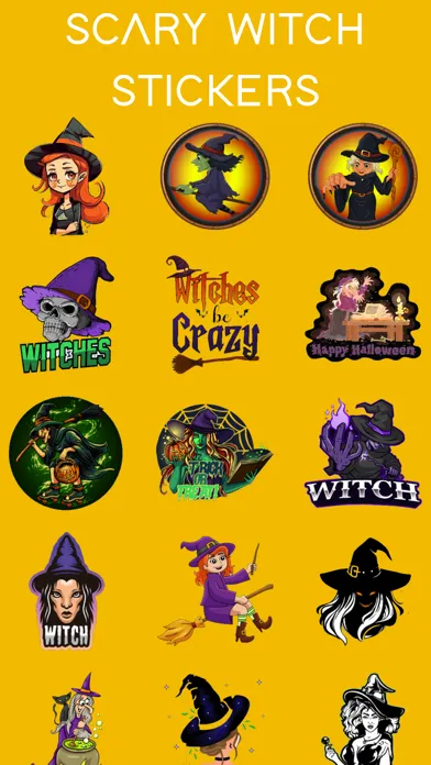 تصاویر Scary Witch Stickers