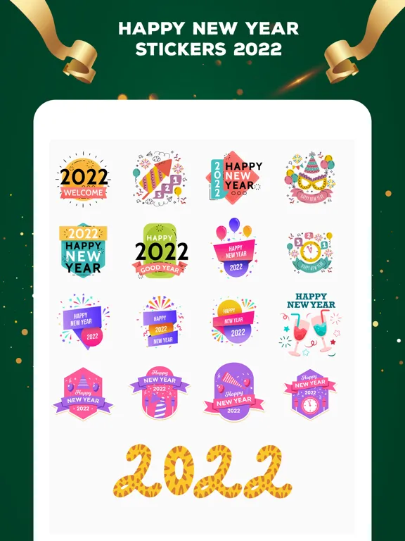 Ảnh chụp màn hình của 2022 Happy New Year Stickers! iPad 