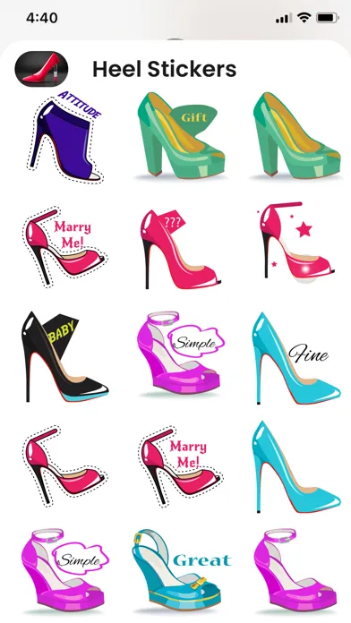 Zrzuty ekranu Animated Fashion Heel Stikcers
