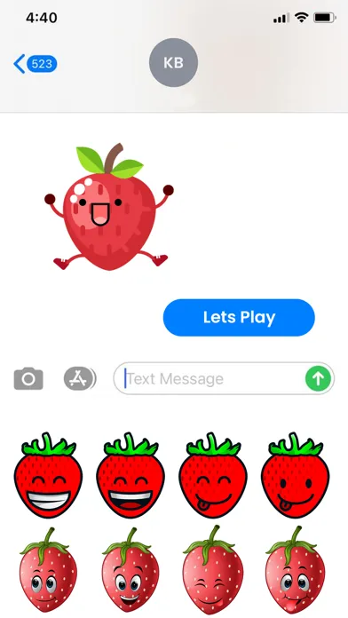 Kawaii Strawberry Emojis Screenshots
