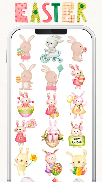Tangkapan skrin WaterColor Easter Stickers