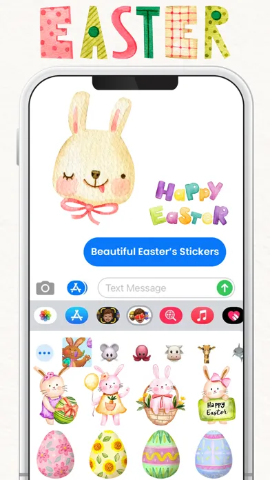 Tangkapan skrin WaterColor Easter Stickers