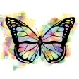 Watercolor Butterfly Stickers Watercolor Butterfly Stickers