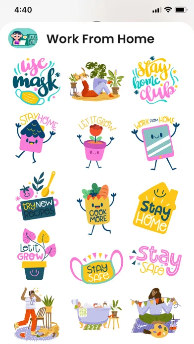 Work From Home Stickers! سکرین شاٹس