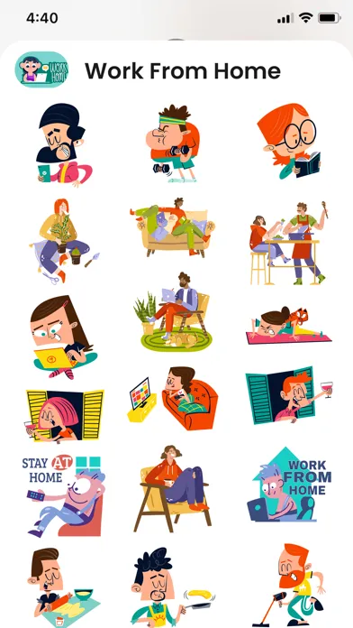 Work From Home Stickers! سکرین شاٹس