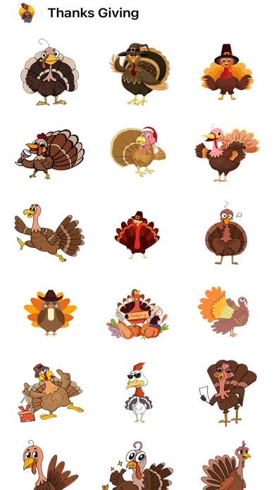 Ảnh chụp màn hình của Happy ThanksGiving HD Stickers