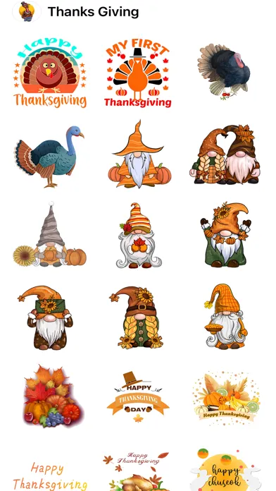 Ảnh chụp màn hình của Happy ThanksGiving HD Stickers