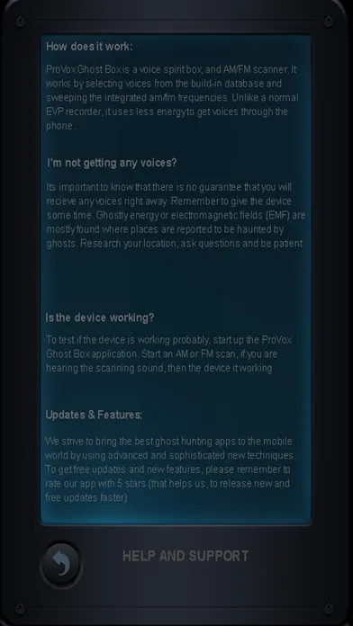 ProVox Ghost Box Screenshots