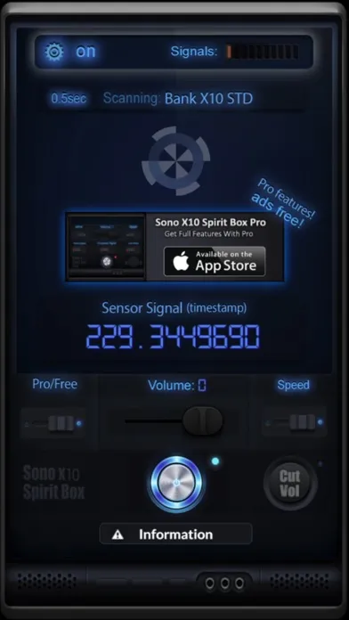 Sono X10 Spirit Box Ekran Görüntüleri