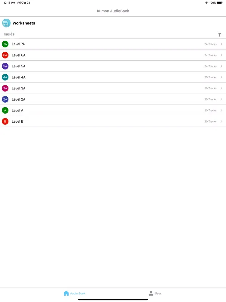Zrzuty ekranu AudioBook Kumon iPad 