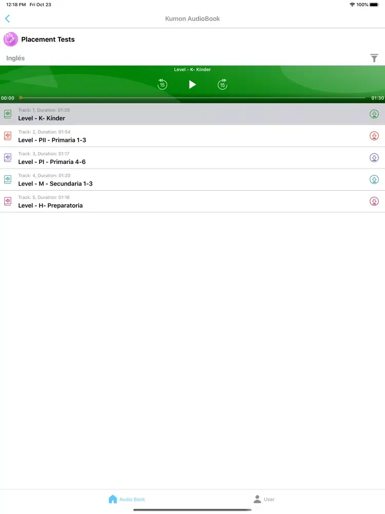 Zrzuty ekranu AudioBook Kumon iPad 