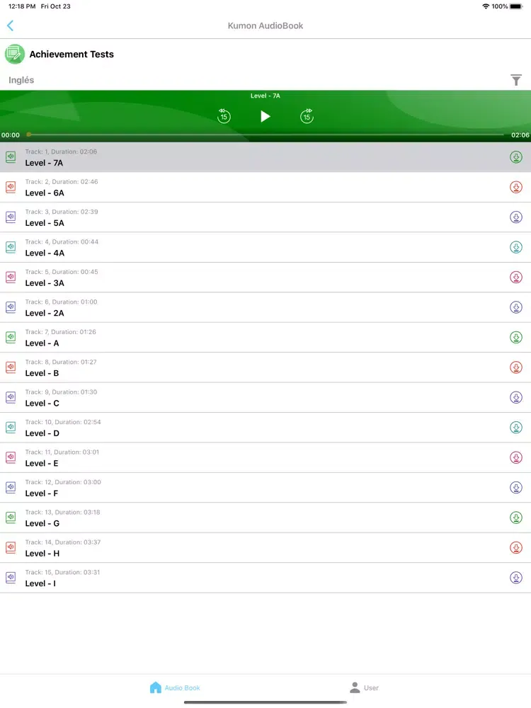 Zrzuty ekranu AudioBook Kumon iPad 