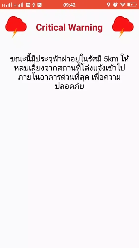 Kumwell Lightning Warning Screenshots