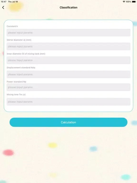 Breezy: Stirrer Calculation iPad  Screenshots