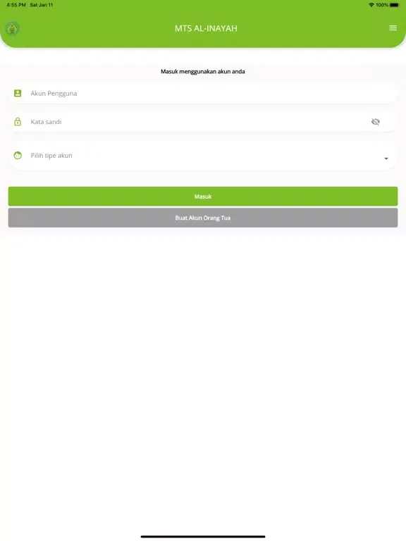 Tangkapan skrin Kunci - MTS AL INAYAH iPad 