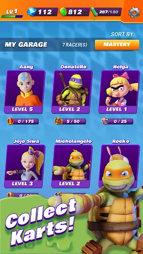 Captures d'écran de Nickelodeon Kart Racers