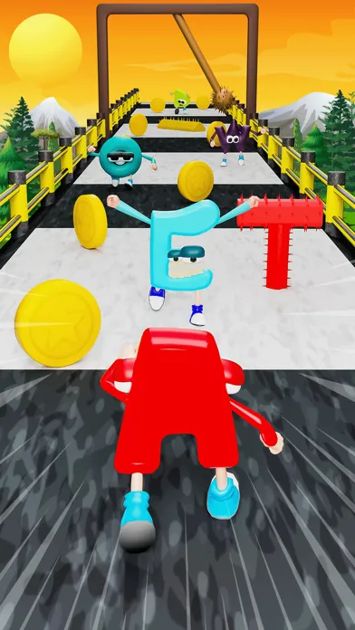 ภาพหน้าจอของ Alphabet Runner 3D ABC Race