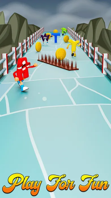 ภาพหน้าจอของ Alphabet Runner 3D ABC Race
