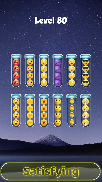 Capturas de tela do Emoji Sort Puzzle Sortpuz