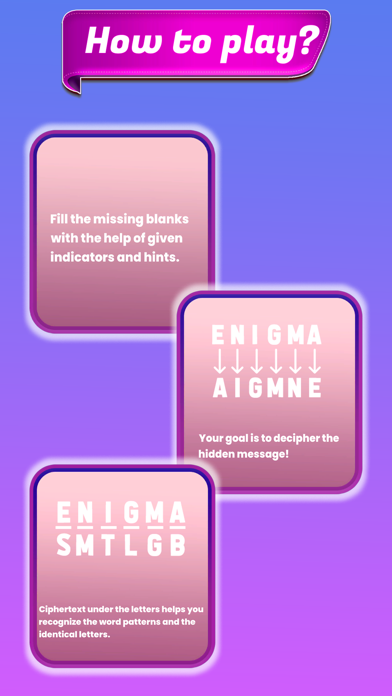 ภาพหน้าจอของ Enigma Decode Words Puzzle
