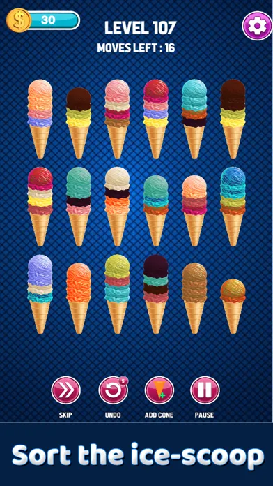 Ice Cream Sort Puzzle Dessert स्क्रीनशॉट