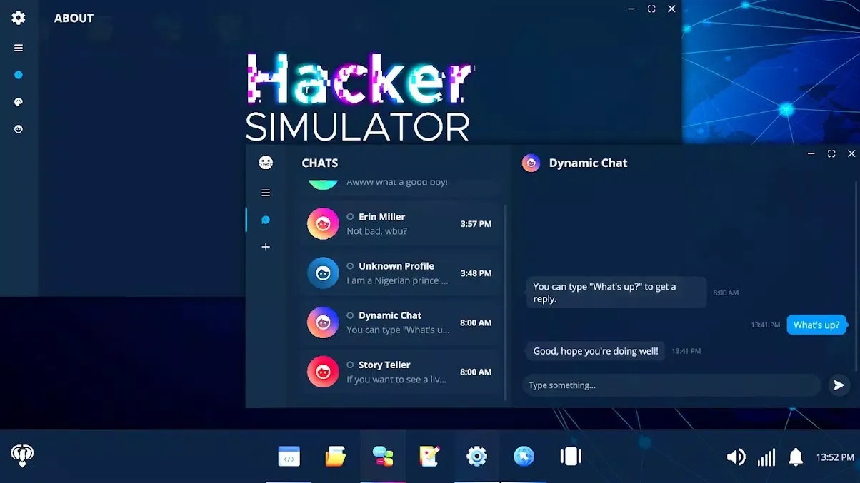 ภาพหน้าจอของ Hacker Simulator PC Tycoon