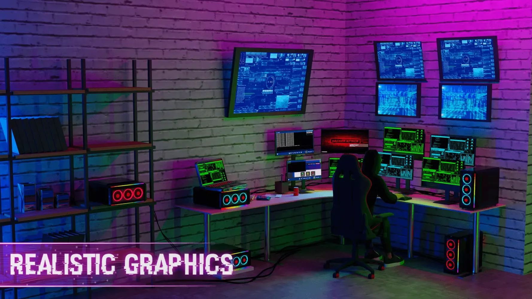 ภาพหน้าจอของ Hacker Simulator PC Tycoon