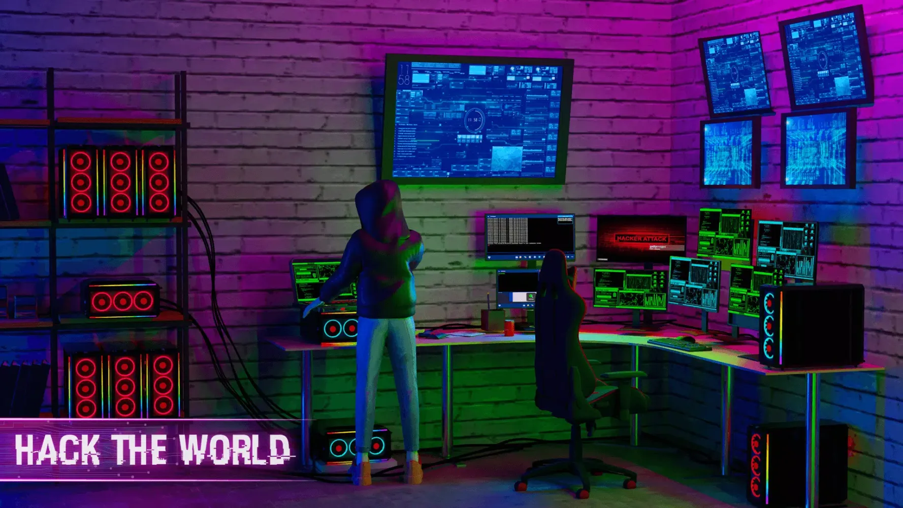 ภาพหน้าจอของ Hacker Simulator PC Tycoon